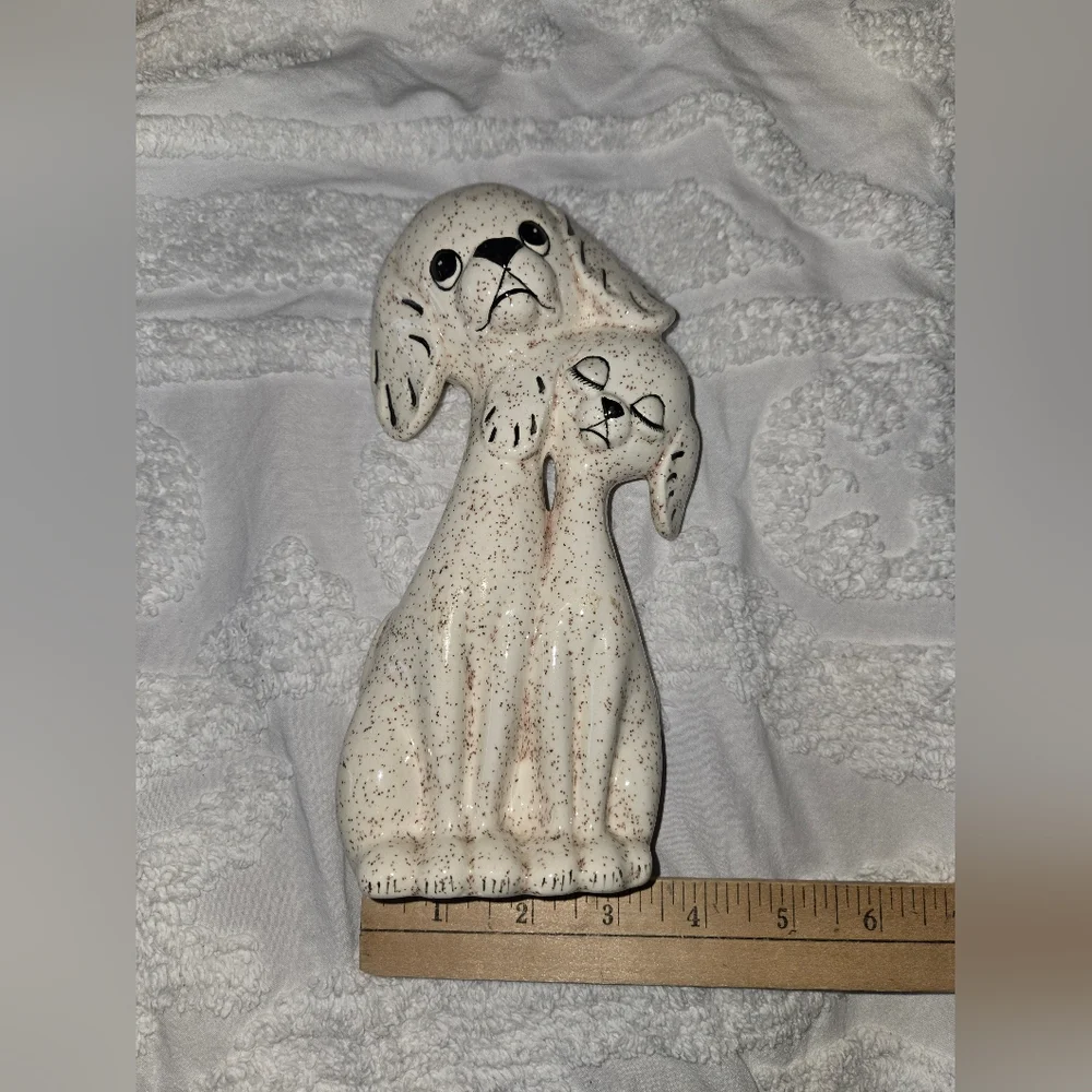 Vintage MCM Speckled Ceramic Dog Figurine Good Used Condition - Picture 2 of 8